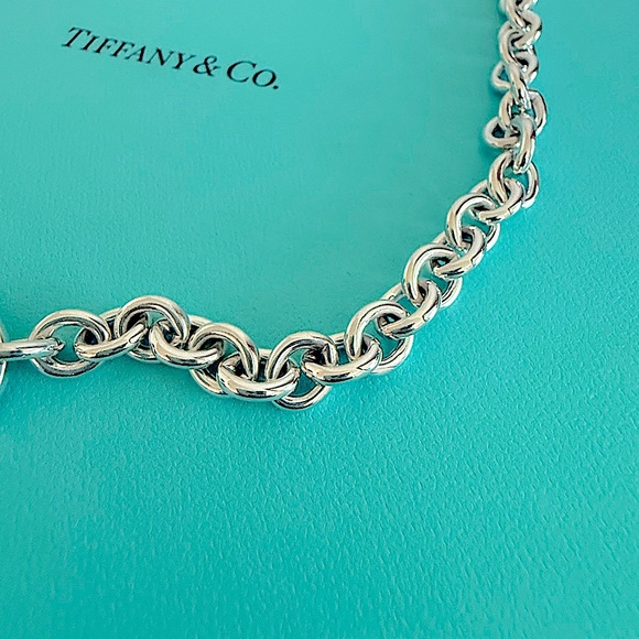 🩵17” Length Tiffany Oval Tag Please Return To Tiffany Choker Necklace - Picture 6 of 14